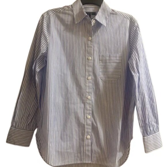 rag & bone Light Blue Stripe Max Stripe Shirt - Picture 2 of 3